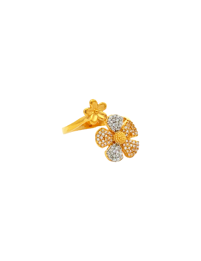 Spring Blossom Gold Ring - 22 Karat