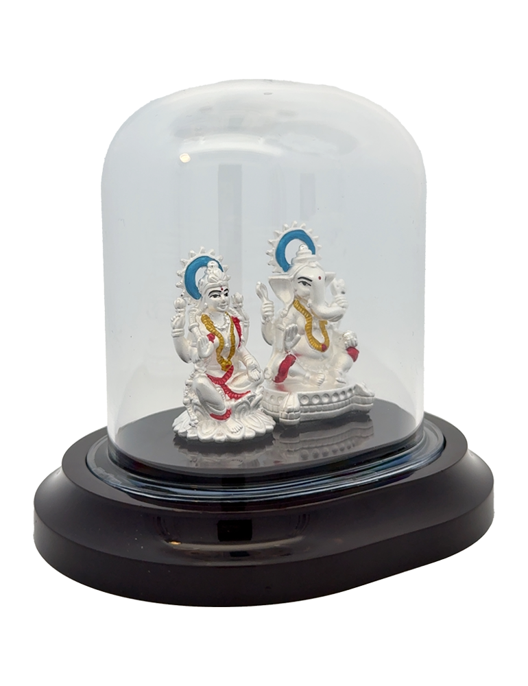 Ganesha-Lakshmi Idol (999 Fine Silver)