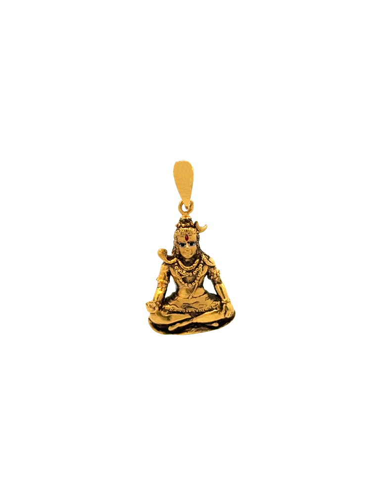 Gold Shiva Pendant - 22 Karat
