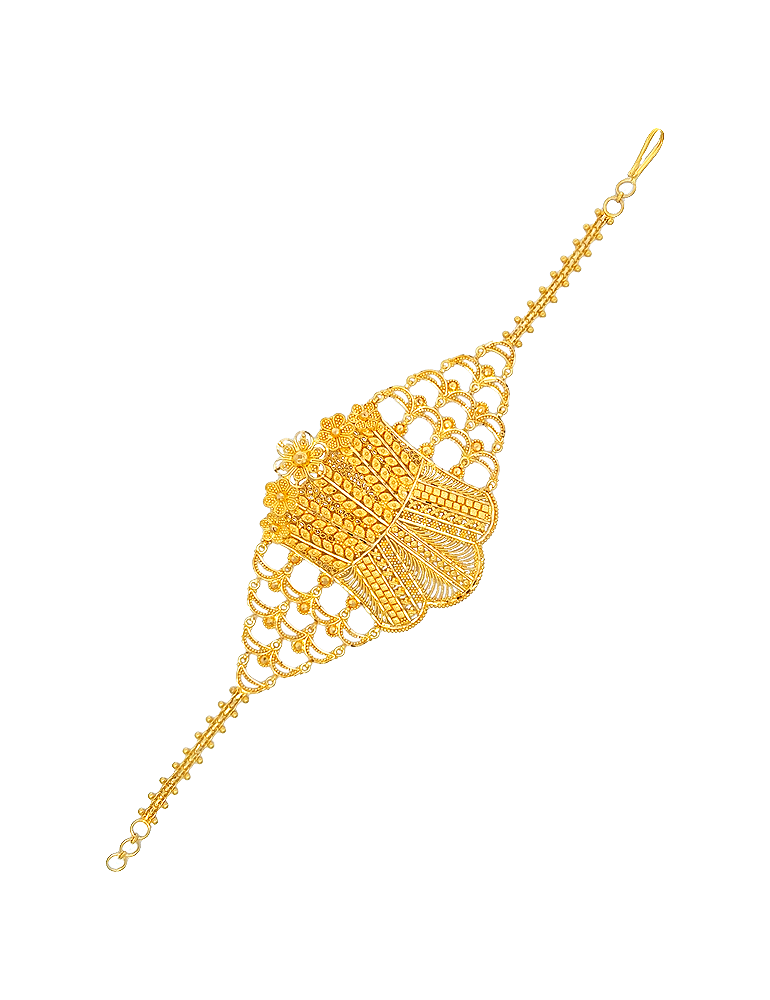 Gold Seashell Symphony Bracelet - 22 Karat