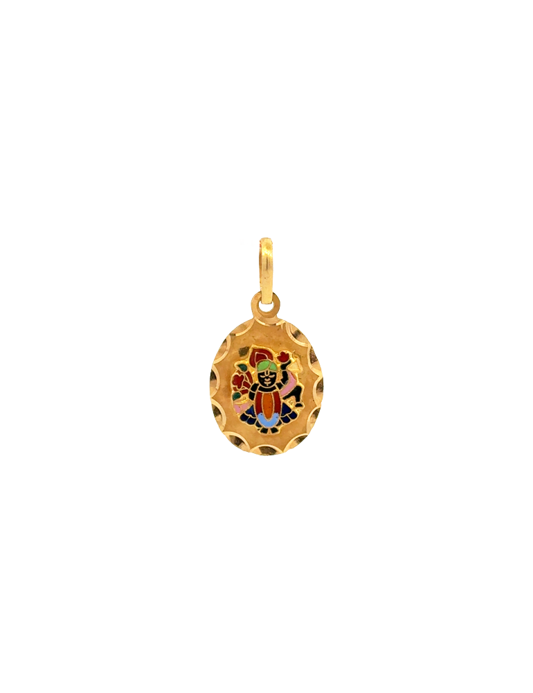 Gold Balaji Pendant 22 Karat