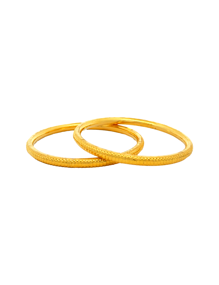 Gold Bangles 22 Karat - Set Of 2