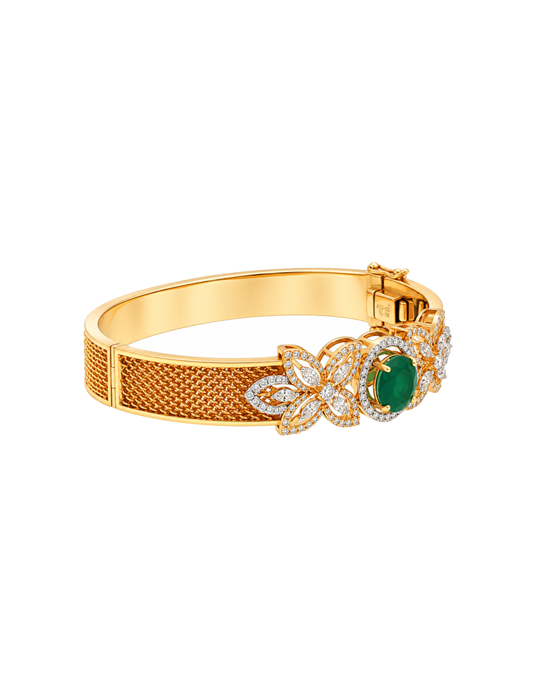 Emerald Trellis Diamond Bracelet - 18 Karat