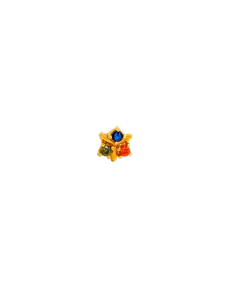 Trio Gleam – Gold Nose Pin - 22 Karat