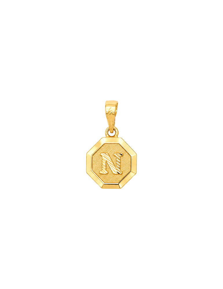 Initial 'N' Gold Pendant - 22 Karat - 22 Karat