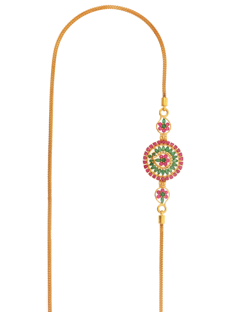 Rangvasant Gold Thali Mopu - 22 Kt