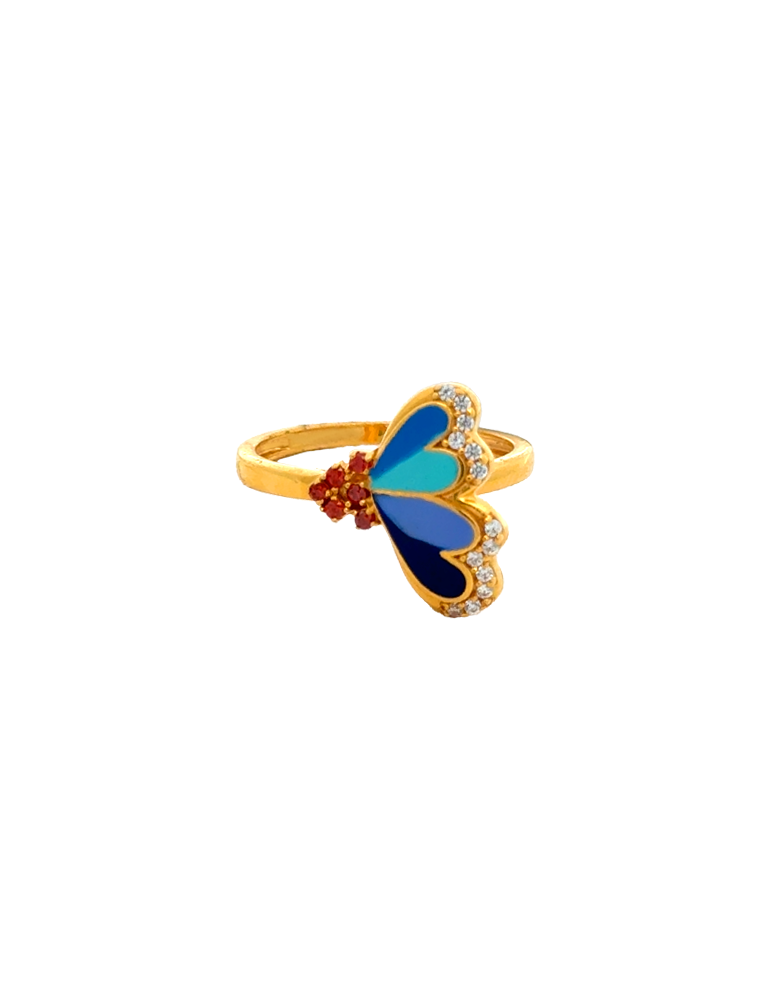 Butterfly Gold Ring - 22 Karat