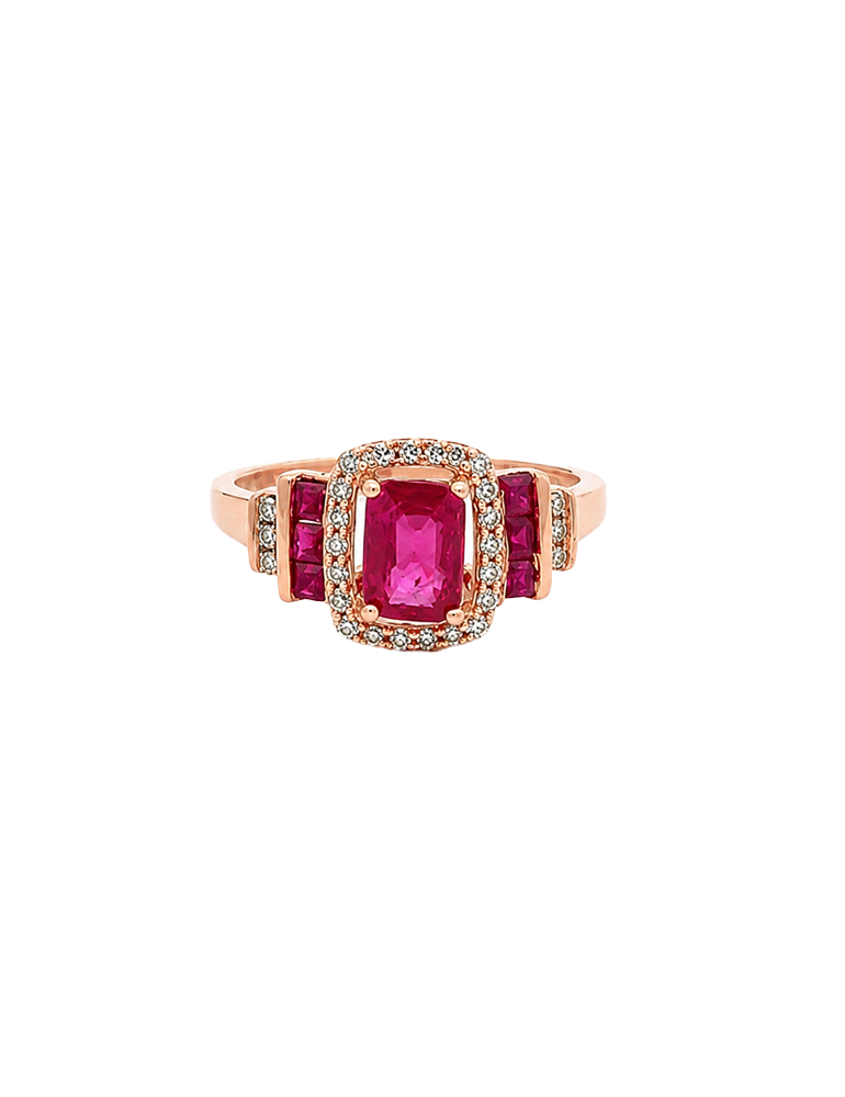 Blush Crown Gem Ring - 14 Karat