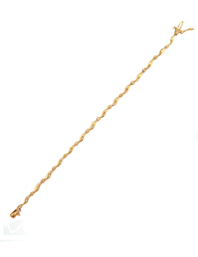 Diamond Gold Bracelet 14 Karat