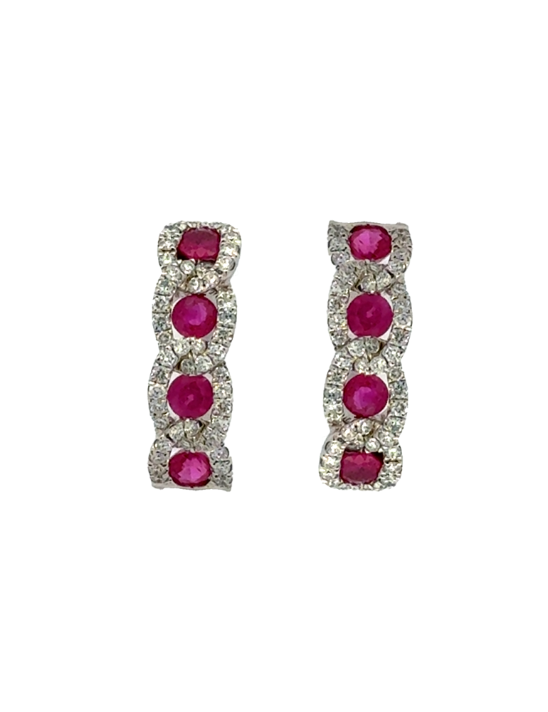 Diamond Gold Earrings - 18 Karat