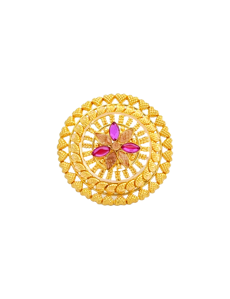 Gulnaar Heritage Bloom Ring - 22 Karat