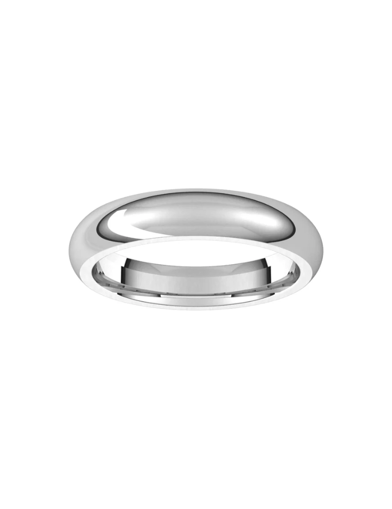 Platinum Half Round Comfort Fit Band