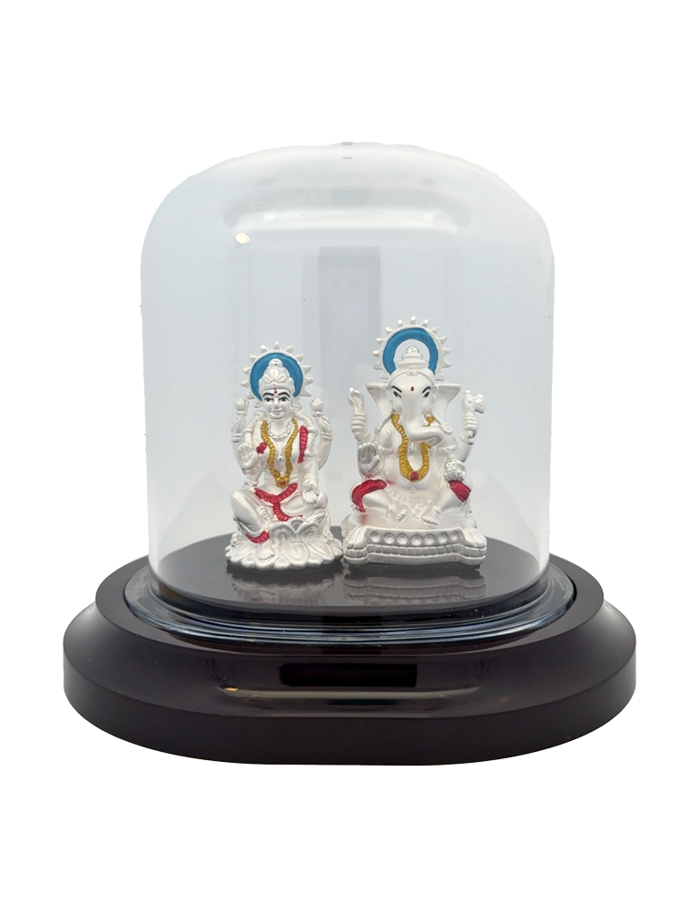 Ganesha-Lakshmi Idol (999 Fine Silver)