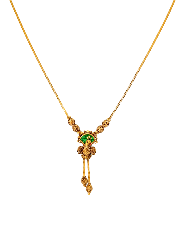 Haritmayuri Heritage Necklace - 22 Kt