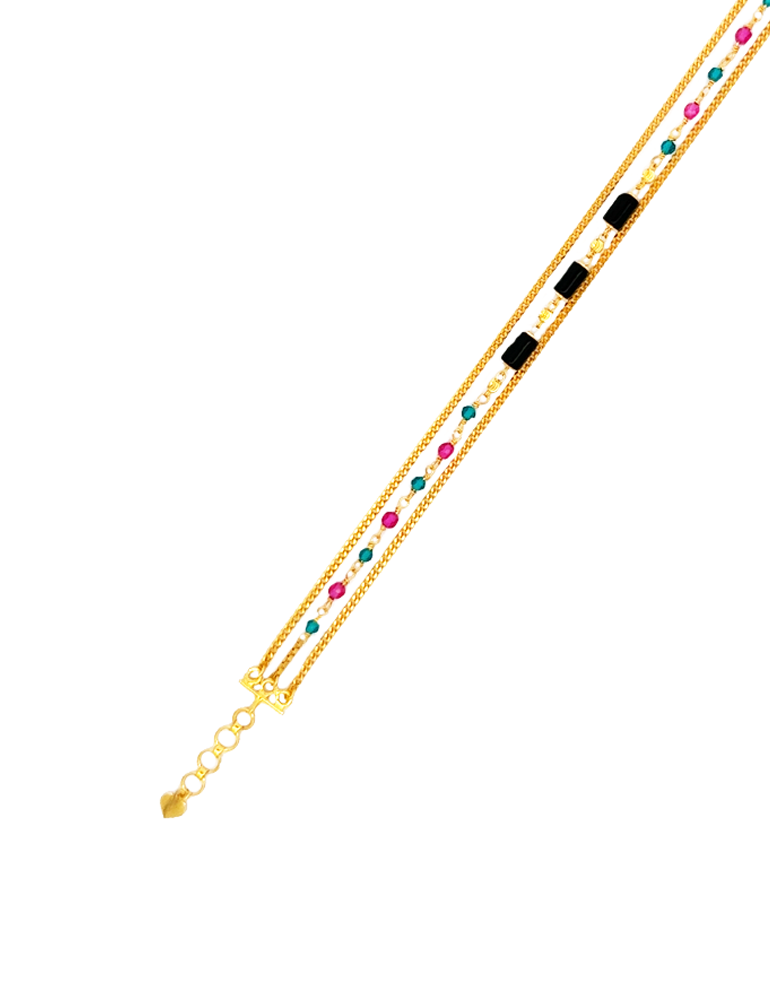 Mystique Bead Gold Bracelet - 22 Karat