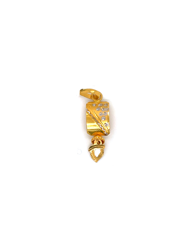 Two Tone Gold Pendant 22 Karat