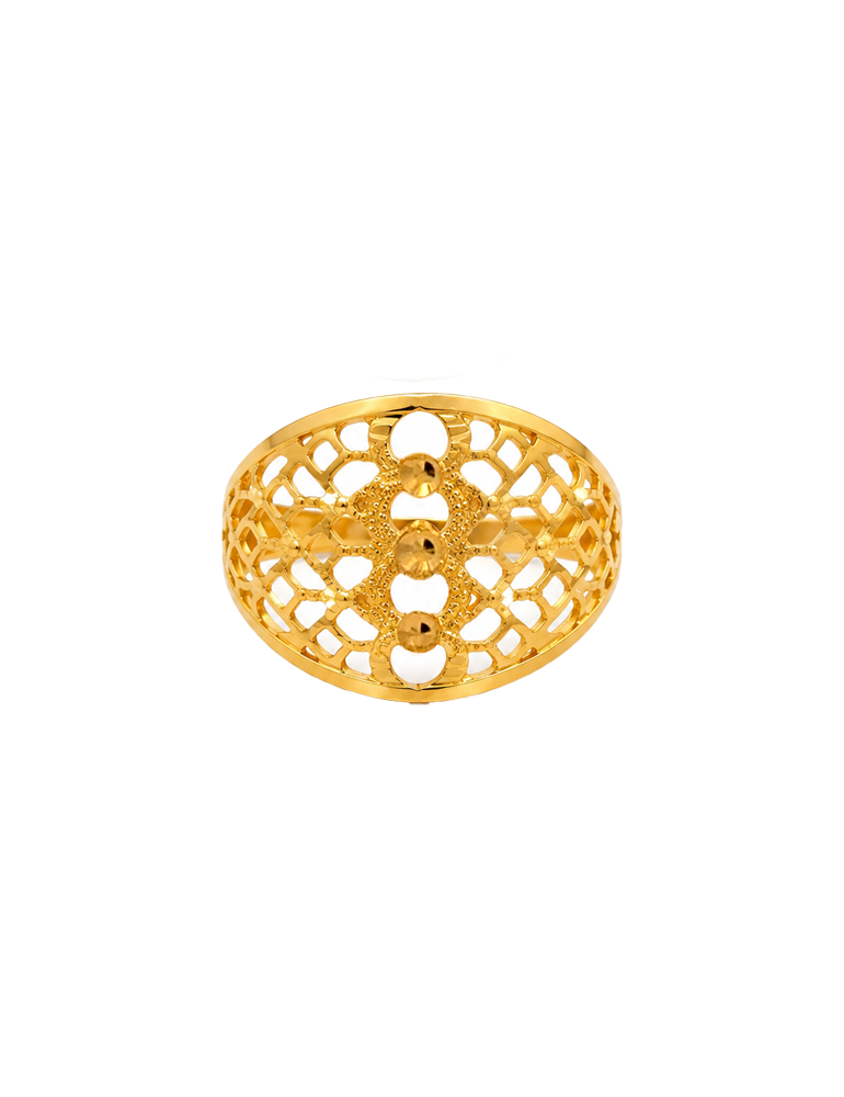 Aabhushan Gold Lace Ring - 22 karat