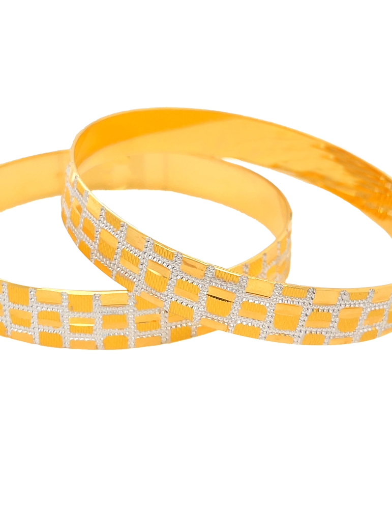 Gold Bangles 22 Karat Set of 2