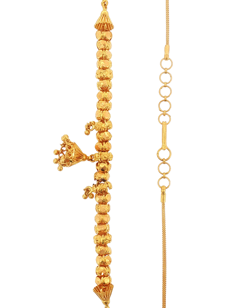Hema Jhankar Gold Necklace - 22 Kt