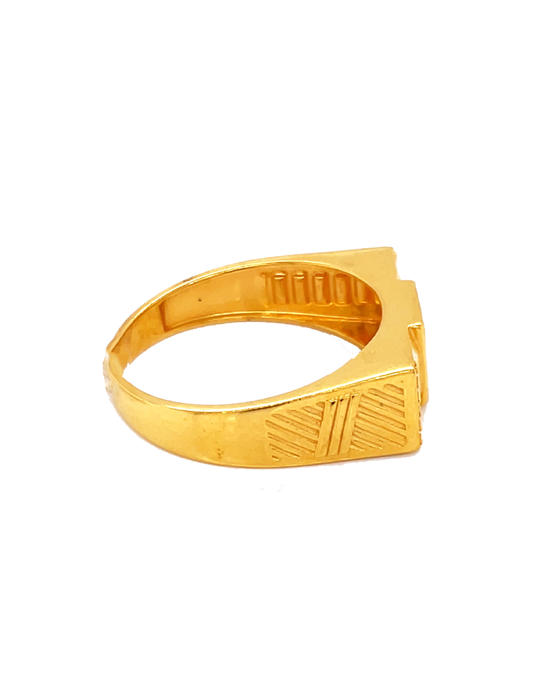 Gold Ring 22 Karat With Cubic Zirconia