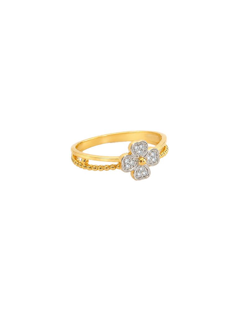 Floral Radiance Gold Ring 22 Karat