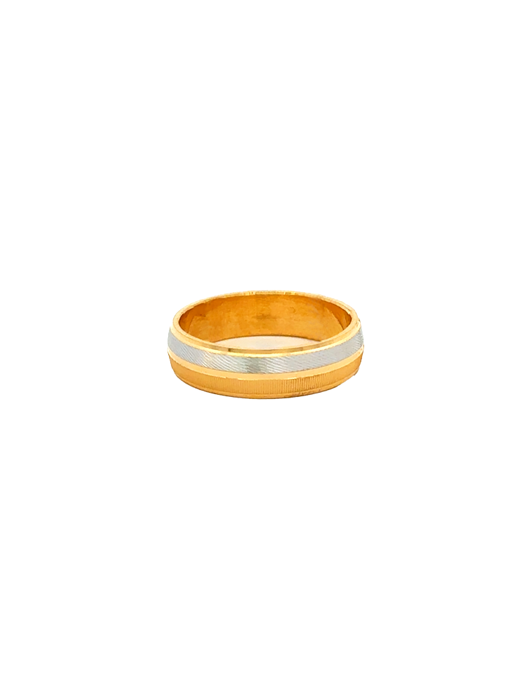 Dual Toned Men's Band - 22 Karat