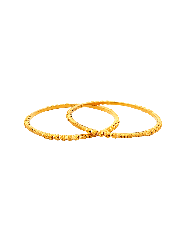 Intricate Craft 22K Gold Bangles - Set of 4