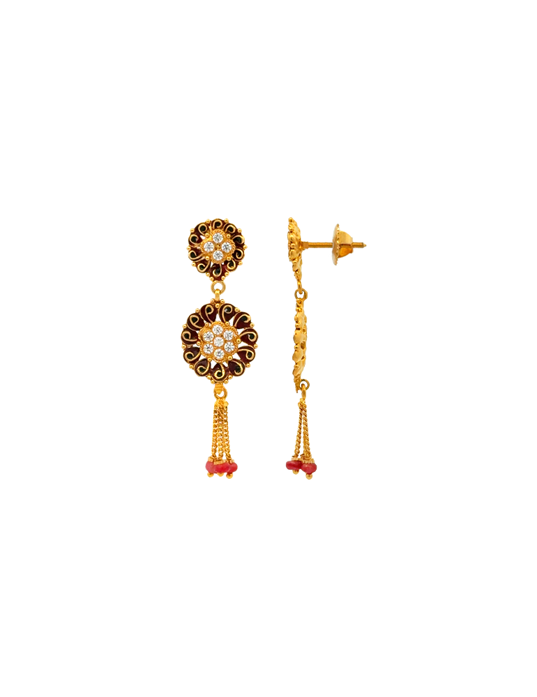 Gold Earrings - 22 Karat