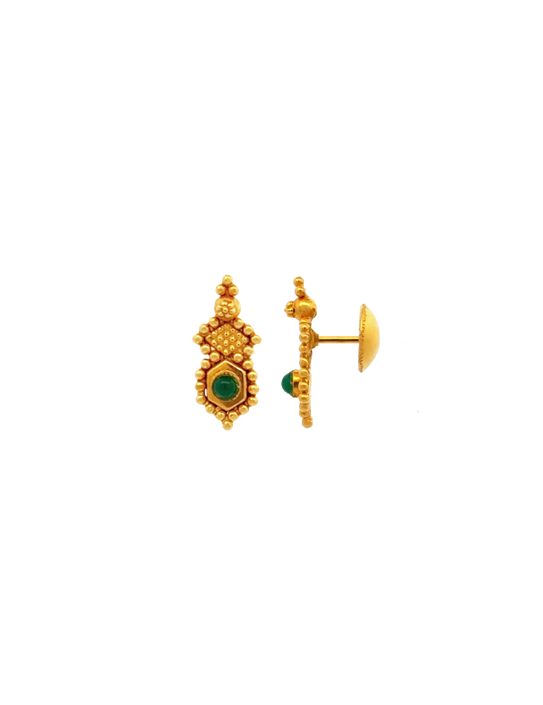Gold Earrings - 22 Karat