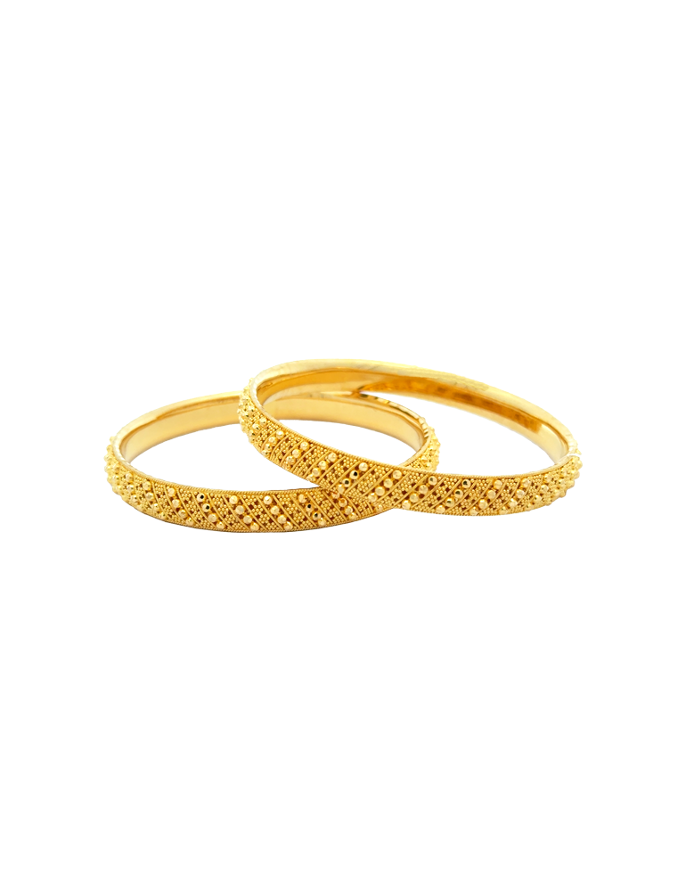 Gold Bangles 22kt - Set of 2