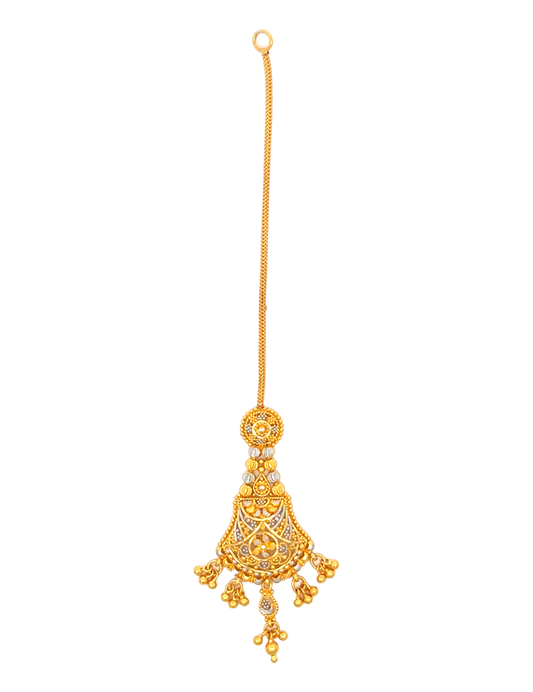 Rajsi Jharokha Gold Maang Tikka - 22 karat