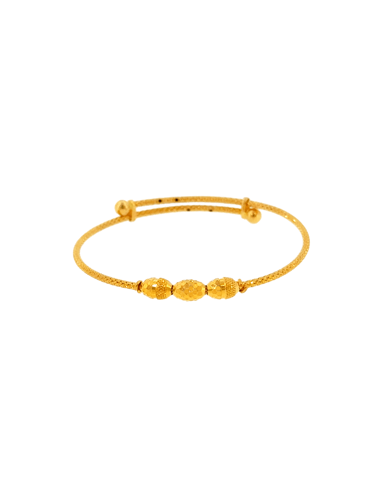 Luminous Beadline Baby Bangle - 22 Karat