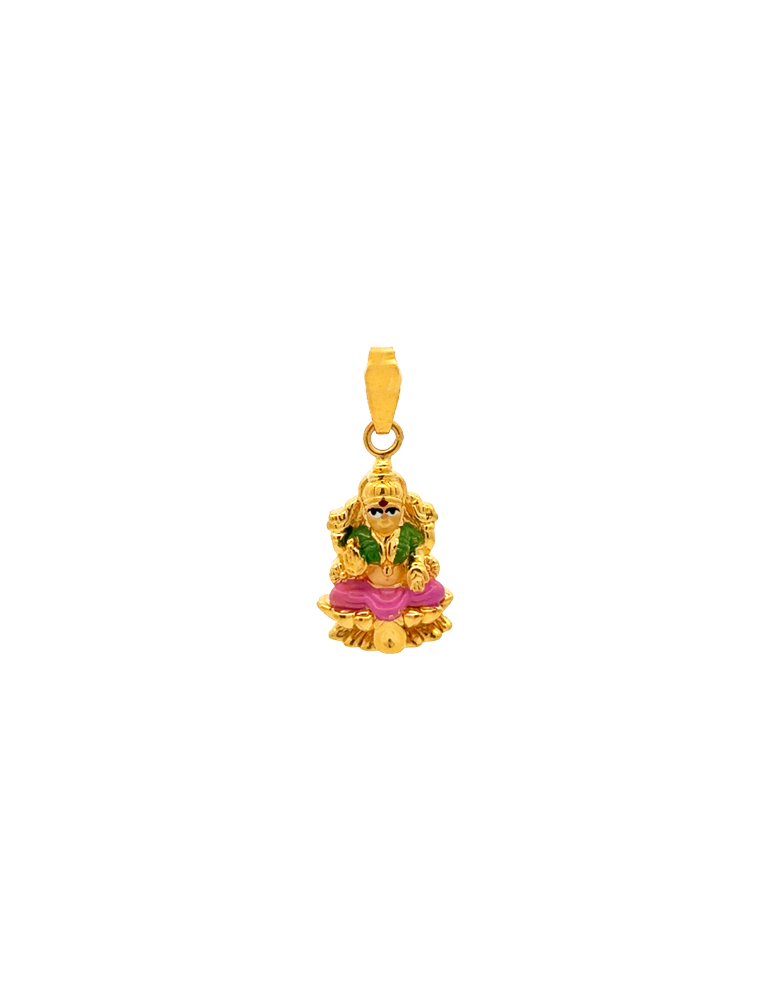 Shri Kamala Lakshmi Pendant - 22 Kt