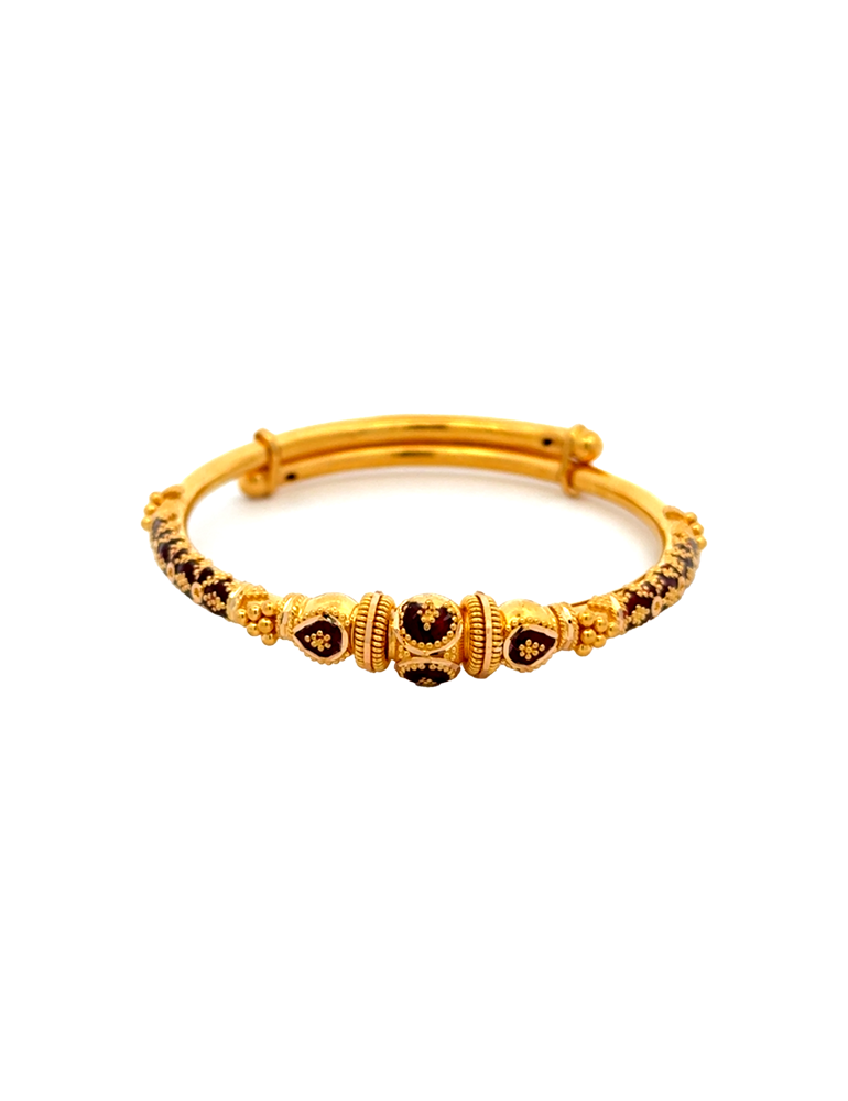 Meenakari Gold Baby Bangle/ Bracelet 22 Karat