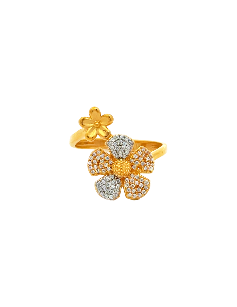 Spring Blossom Gold Ring - 22 Karat