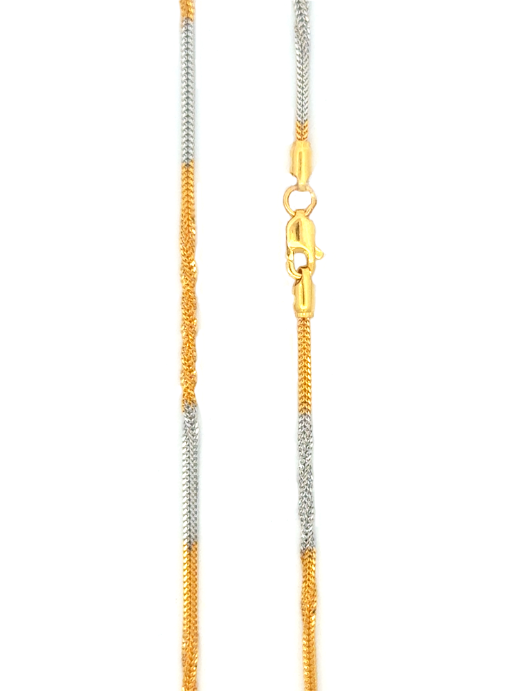 DuoTone Harmony Gold Chain - 22 karat