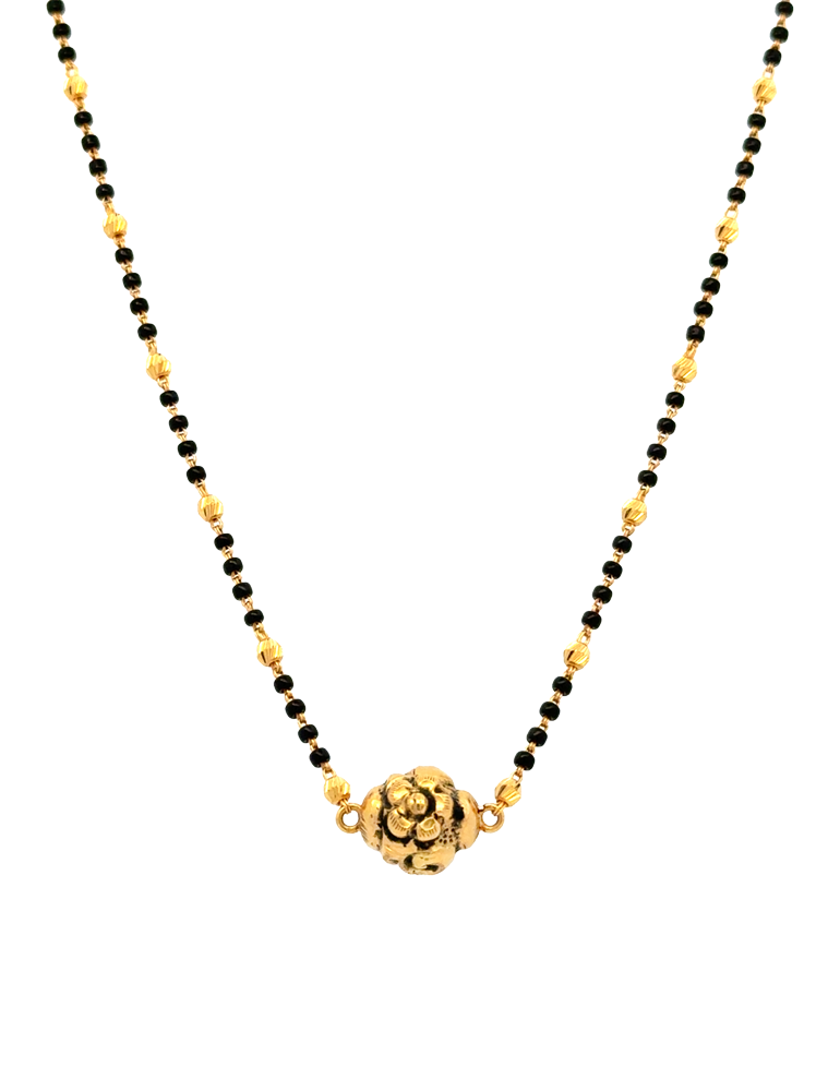 Vanya Floral Mangalsutra - 22 Karat