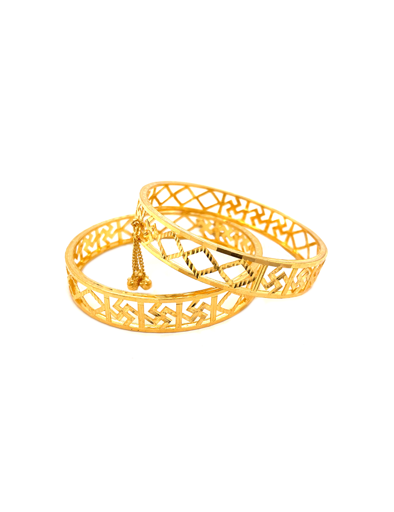 Gold Bangles 22 Karat - Set Of 2