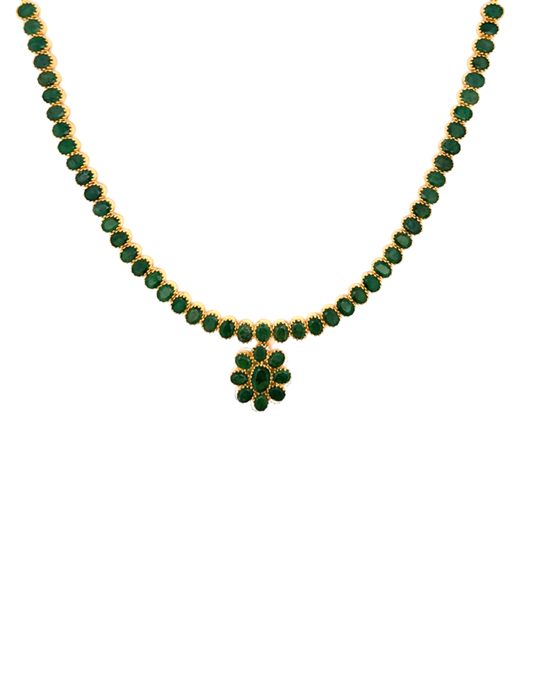 Gold Neckalce With Earrings - 22 Karat