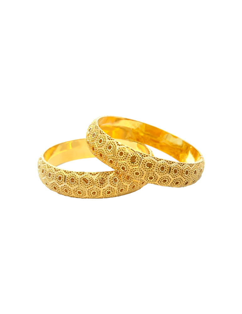 Gold Bangles 22kt - Set of 2