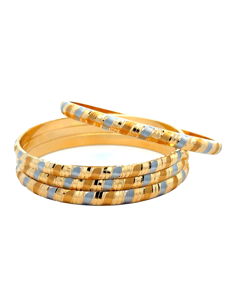 Gold Bangles 22kt - Set of 6
