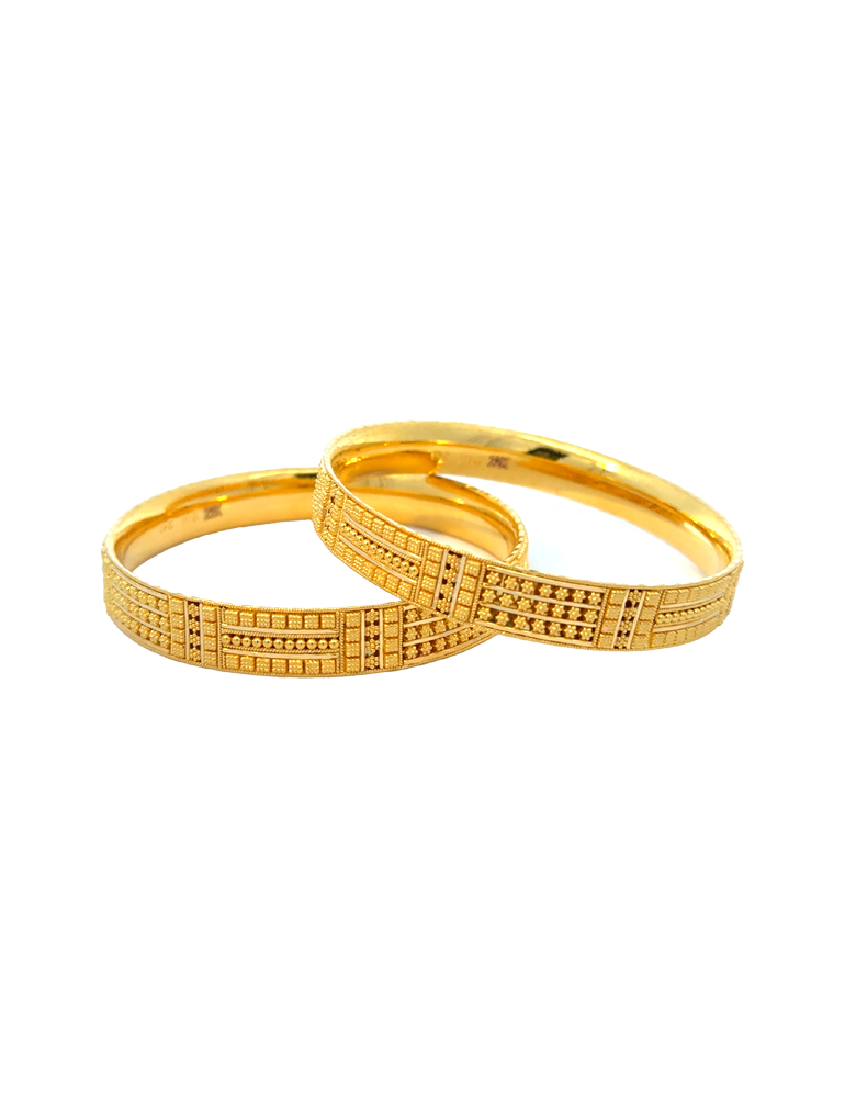 Gold Bangles 22kt - Set of 6