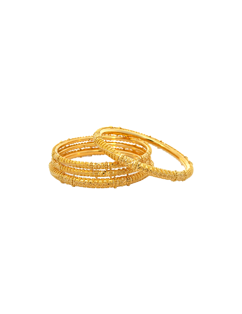 Gold Bangles 22kt - Set of 4