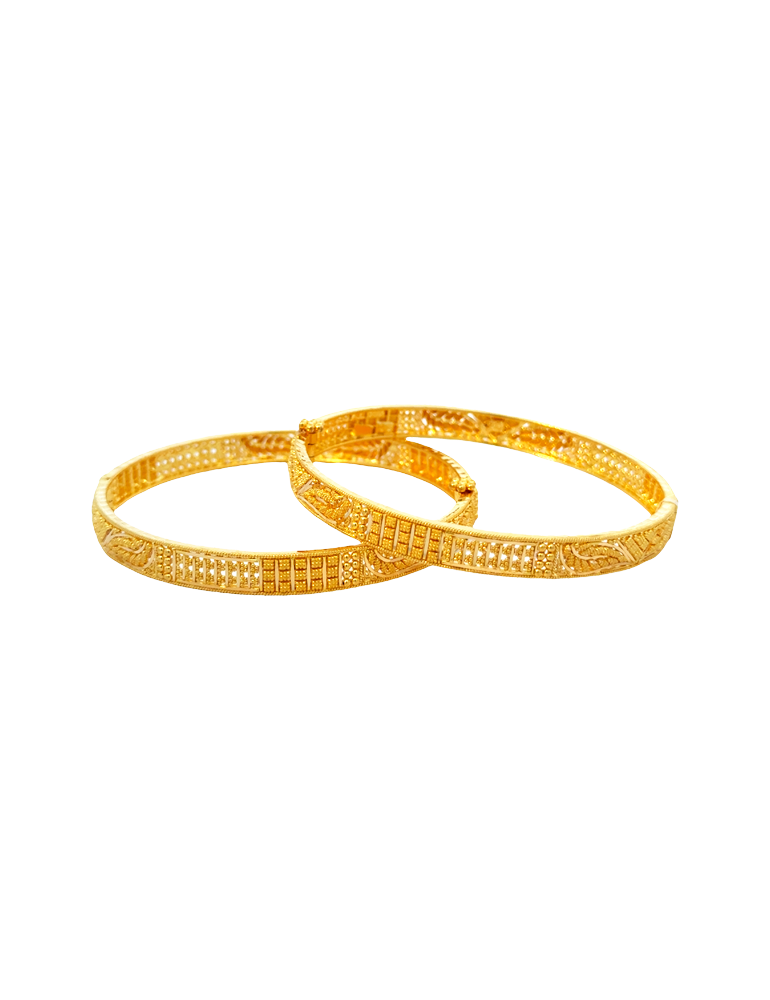 Gold Bangles 22kt - Set of 2