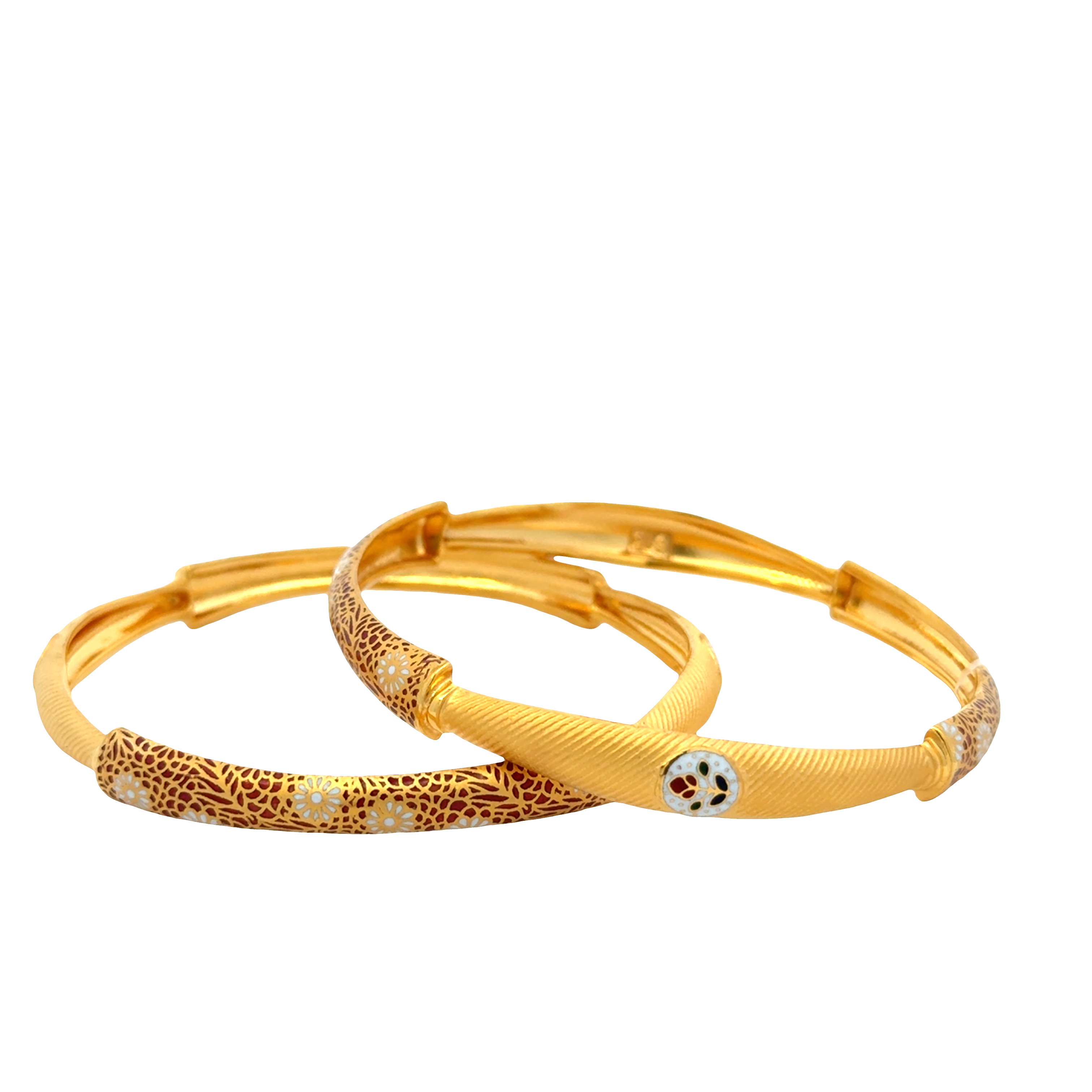 Gold Bangles 22kt - Set of 2