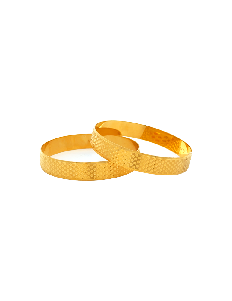 22 Kt Gold Bangles - Set of 2