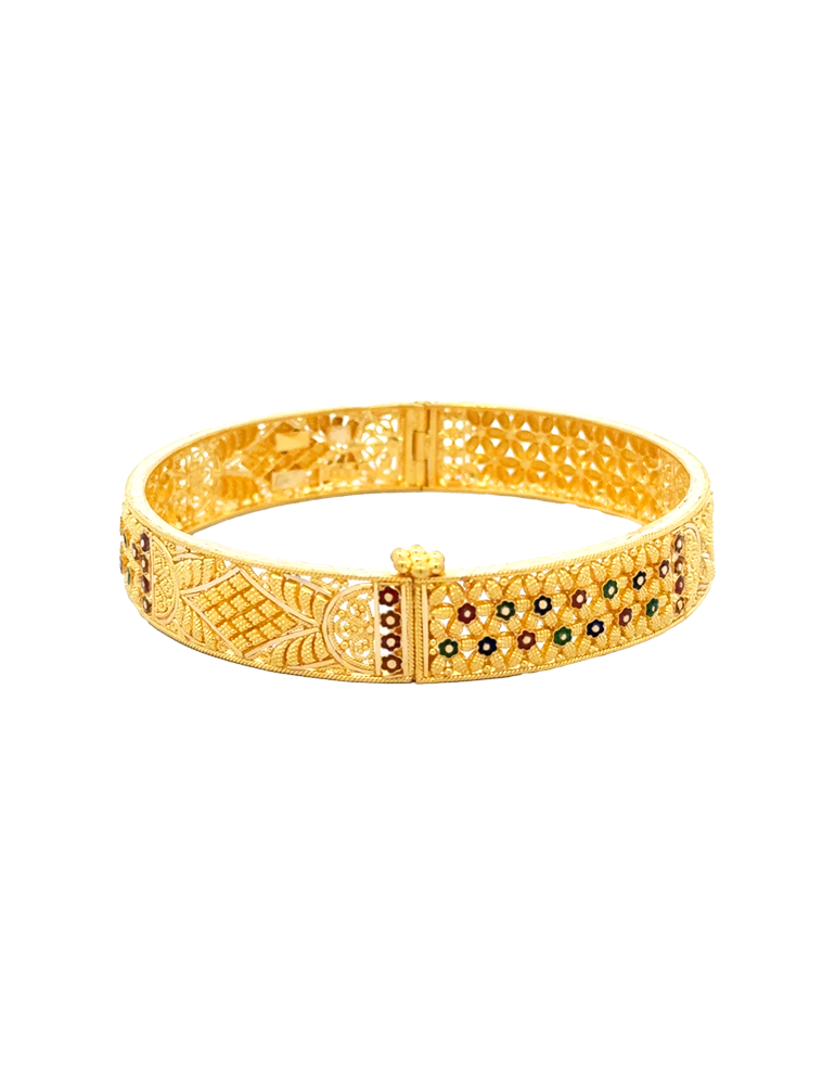 Rangrez Meena Gold Bangles 22kt - Set of 2