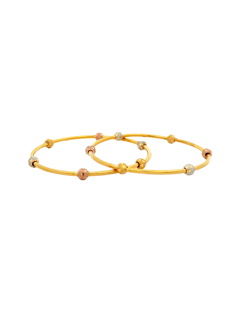 22 Kt Gold Bangles - Set of 2