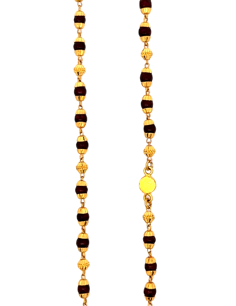 Gold Rudraksha Chain - 22 Karat