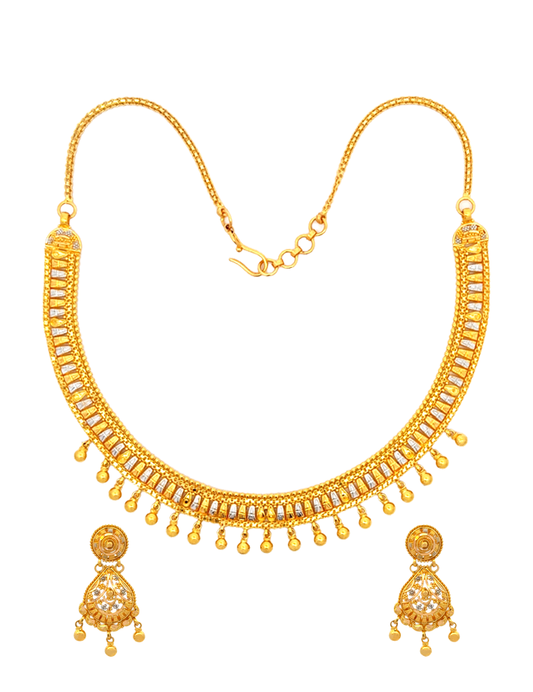 Dual Toned Gold Set - 22 Karat